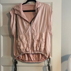 Daily Practice by Anthropologie Pink Hooded Jacket/Vest